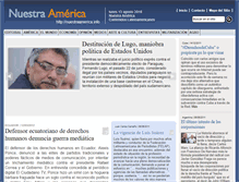 Tablet Screenshot of nuestraamerica.info